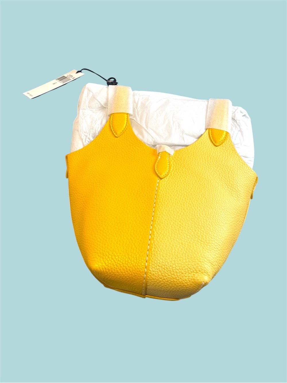 Ralph Lauren polo play yellow two toned leather mini tote - Picture 2 of 7